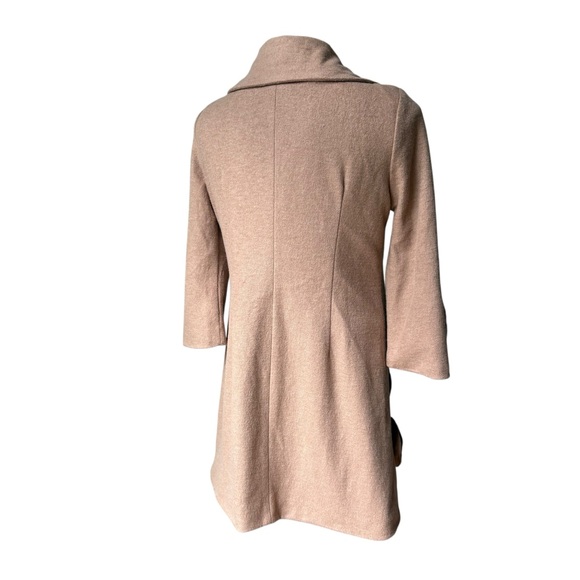 Vintage Radzoli Floral Appliqué Polyester/Wool Blend Wide Collar Coat, Sz L - Picture 6 of 15